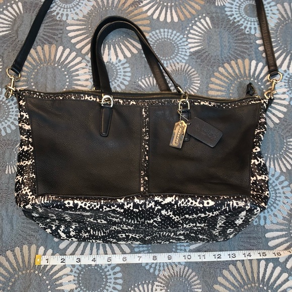 LAST CALL 🚨COACH Bleecker Satchel in Two Tone Python Embossed Leather 27984 - Picture 6 of 8